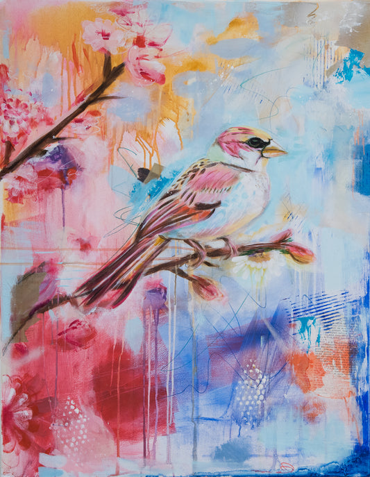 "Sugarsweet" mixed media painting on canvas