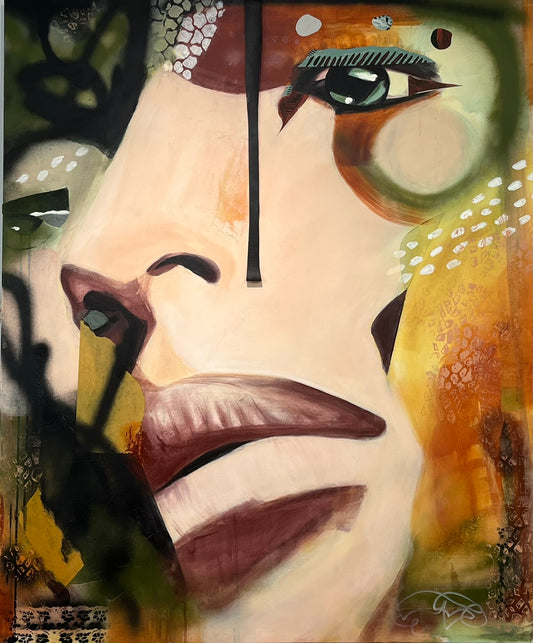 "Im too much" mixed media on canvas