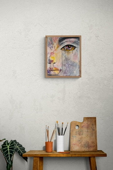 "Tears of Ink" mixed media on canvas