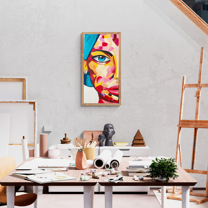 "Twin Avatar blue" as Fine art print