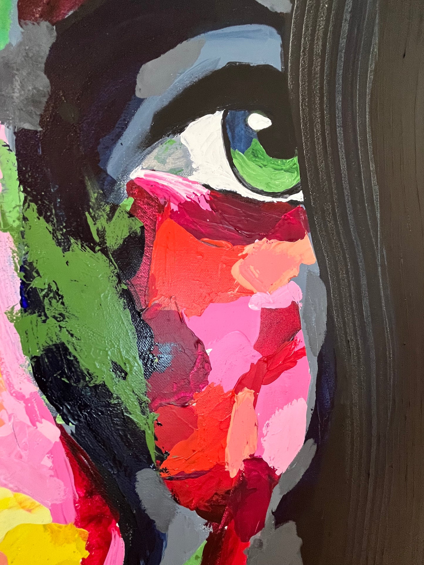 "Twin Avatar" dark acrylics on canvas