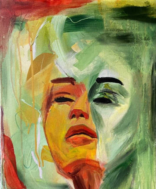 "Split face" acrylics on canvas